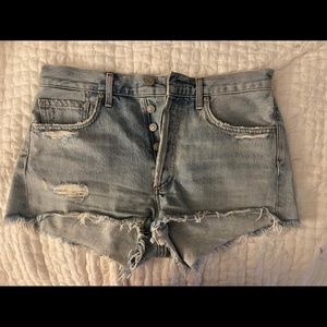 Agolde Parker cut off jean shorts in swapmeet